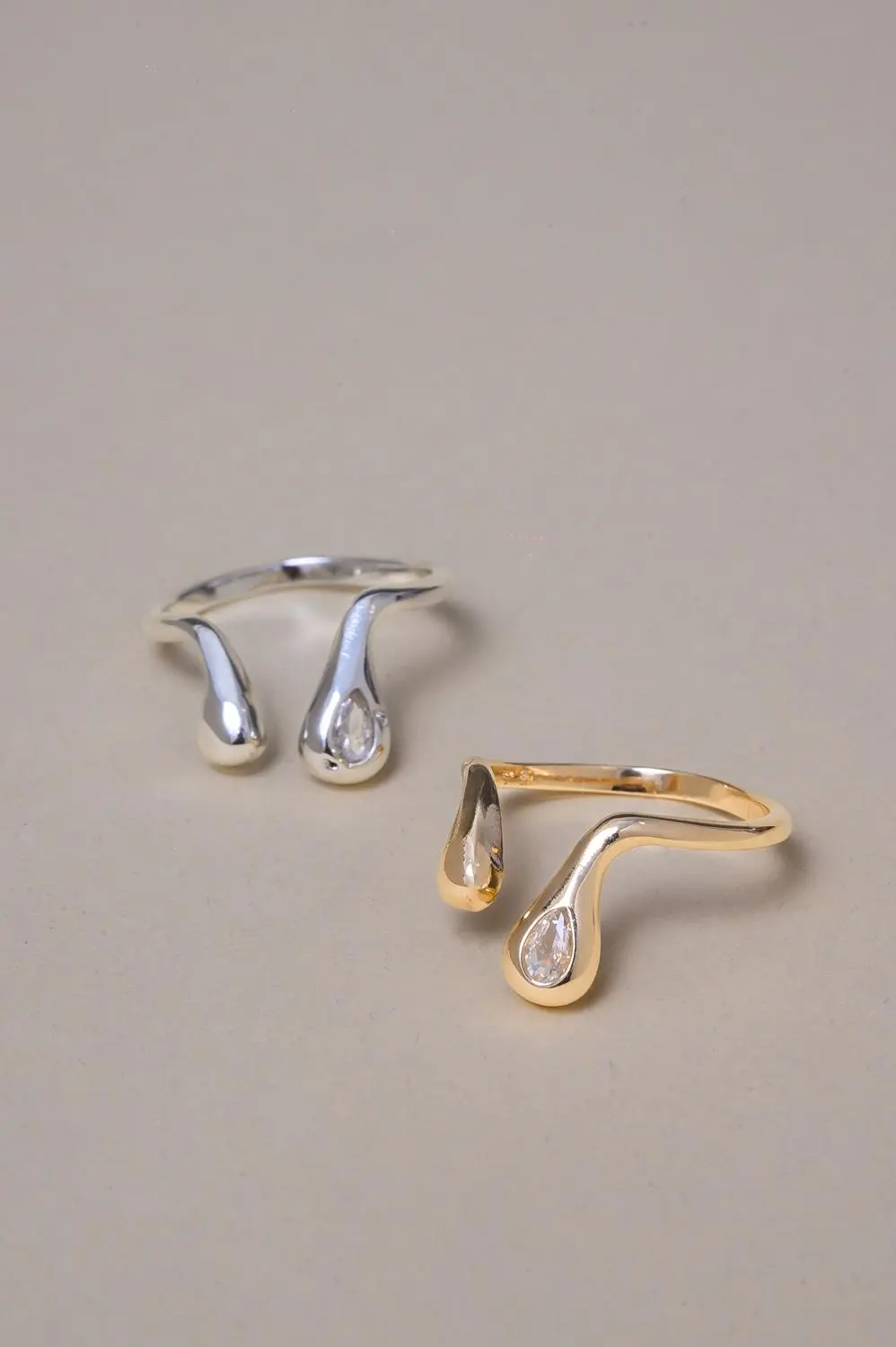Anel Regulável Design Gota
